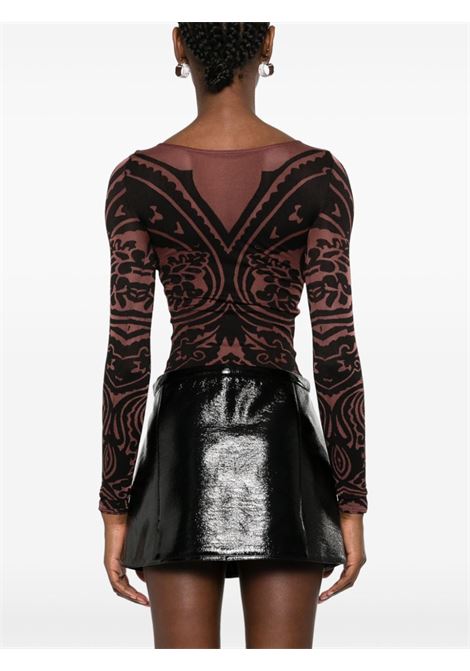 Brown Body Tattoo bodysuit Wolford x etro - women WOLFORD X ETRO | 783239294